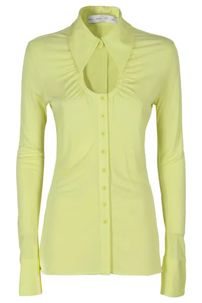 Proenza Schouler X White Label Lime Viscose Shirt In Green