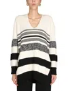 Proenza Schouler X White Label Oversized V-neck Sweater In Multi