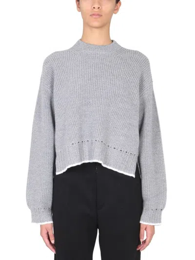 Proenza Schouler X White Label Turn-neck Wool Jersey Sweater In White