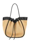 Proenza Schouler Large Ruffled Tote Bag With Woven Texture In Brown
