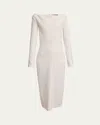 Proenza Schouler Yara Boat-neck Bi-stretch Suiting Dress In Off White
