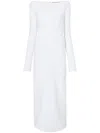 Proenza Schouler Yara Boat-neck Bi-stretch Suiting Dress In White