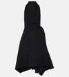 Shop Proenza Schouler Yoko Cotton-blend Poplin Wrap Dress In Black