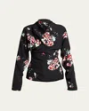 Proenza Schouler Ysabelle Floral Draped Long-sleeve Top In Multi