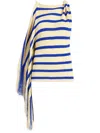 Proenza Schouler Yves Stripe Fringed Cotton Knit Top In Yellow