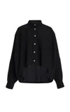 Proenza Schouler Zad Oversized Twill Shirt In Black