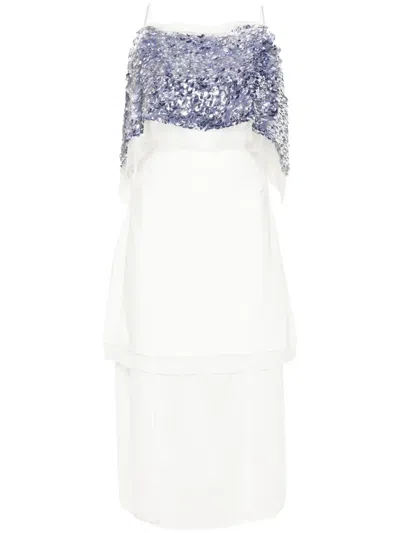 Proenza Schouler Zaha Layered Midi Dress In White
