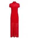 Proenza Schouler Zein Textured Midi Dress In Red
