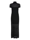 Proenza Schouler Zein Textured Midi Dress In Black