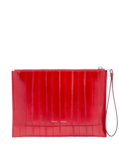 Proenza Schouler Zip Pouch In Eel In Red