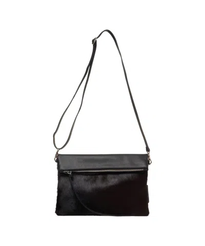Profanter Andie' Pony Skin Shoulder Bag In Black