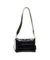 Profanter Juna' Crocco Effect Shoulder Bag In Black