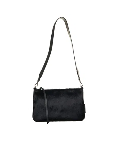 Profanter Tessa' Ponyskin Shoulder Bag In Black