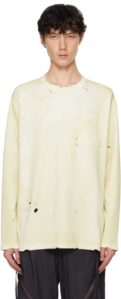 Professor.e Beige Destroyed T-shirt In Dusty Beige