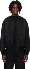Professor.e Black Object-faded Bomber Jacket In Black