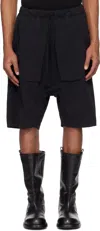 Professor.e Black Object-faded Shorts In Black