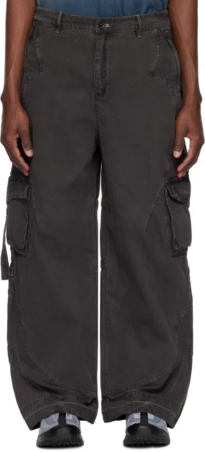 Professor.e Black Oteroi Bondage Cargo Trousers