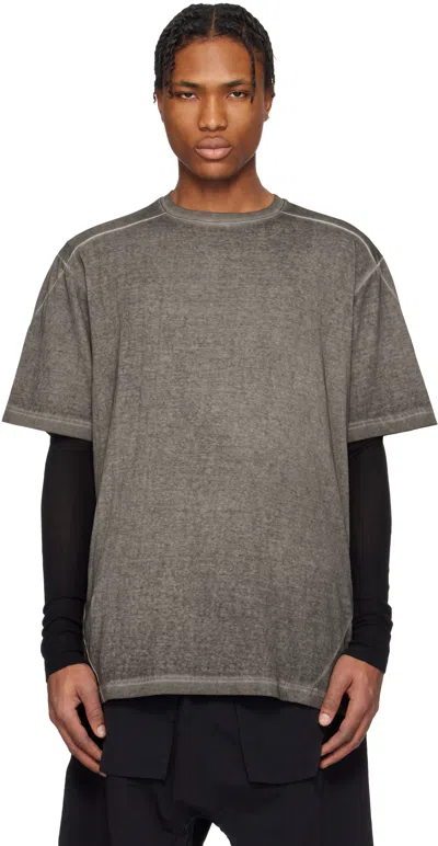 Professor.e Gray Faded T-shirt In Cold Dyed Grey