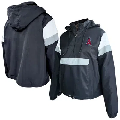 Profile Black Los Angeles Angels Plus Size Anorak Hoodie Quarter-zip Pullover