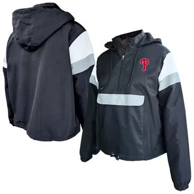Profile Black Philadelphia Phillies Plus Size Anorak Hoodie Quarter-zip Pullover
