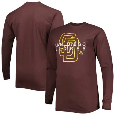 Profile Brown San Diego Padres Big & Tall Long Sleeve T-shirt