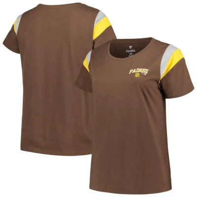 Profile Brown San Diego Padres Plus Size Scoop Neck T-shirt