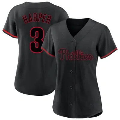 Profile Bryce Harper Black Philadelphia Phillies Plus Size Player Name & Number Fashion Jersey In Gray