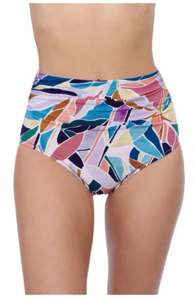Profile By Gottex Aura Shirred High Waist Bottom In Multi