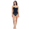 Profile By Gottex Bachata Tricolore D Cup Tankini In Blue