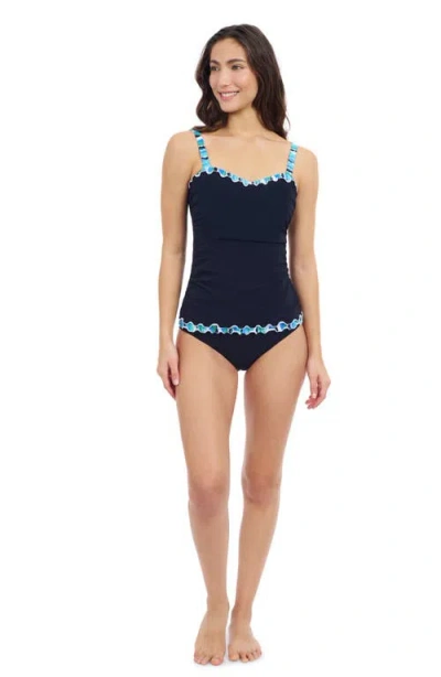 Profile By Gottex Bachata Tricolore D Cup Tankini In Black