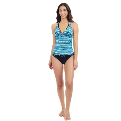 Profile By Gottex Bachata Tricolore Halter Tankini