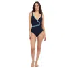 Profile By Gottex Bachata Tricolore V-neck One-piece