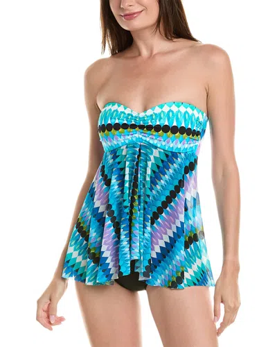 Profile By Gottex Bandeau One-piece In Blue