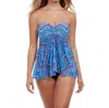 Profile By Gottex Bandeau Strapless Flyaway One Piece Swimsuit In Tempo In Multi