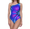 Profile By Gottex Belle Fleur One Shoulder Swimsuit In Blue