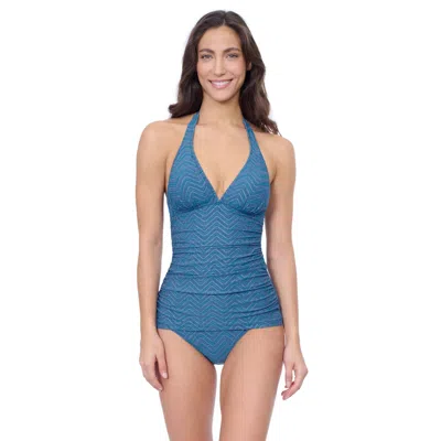 PROFILE BY GOTTEX BLEND HALTER TEXTURE TANKINI