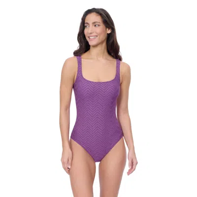 Profile By Gottex Blend Scoop Neck Texture One Piece