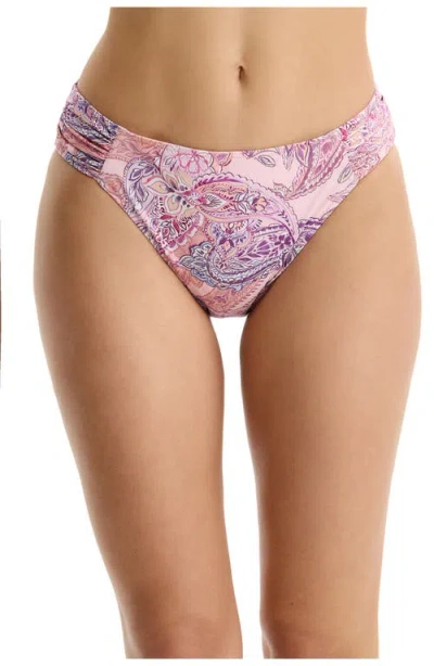 Profile By Gottex Boho Bloom Mid Rise Swim Bottom In Pink