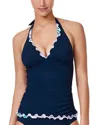Profile By Gottex Spritz Halter Tankini Top In Blue