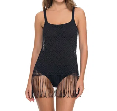Profile By Gottex Charleston Fringe One Piece In Black