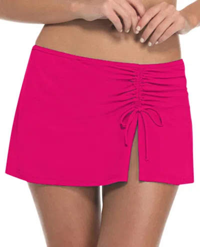 Profile By Gottex Cinch Skirt Swim Bottom In Tutti Frutti Raspberry