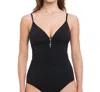 Profile By Gottex V-neck Shirred Tankini Top In Pro Tutti Frutti Black In Multi