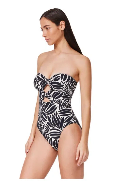 Profile By Gottex Comeback Cut Out Bandeau One Piece In Black