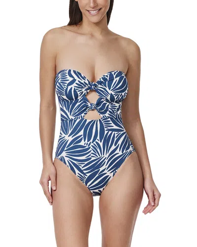 Profile By Gottex Comeback Cut Out Bandeau One Piece In Blue