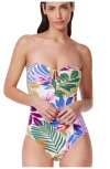 Profile By Gottex Costa Del Sol Bandeau One Piece In Multi
