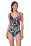Profile By Gottex Costa Del Sol D-cup Tankini Top In Multi