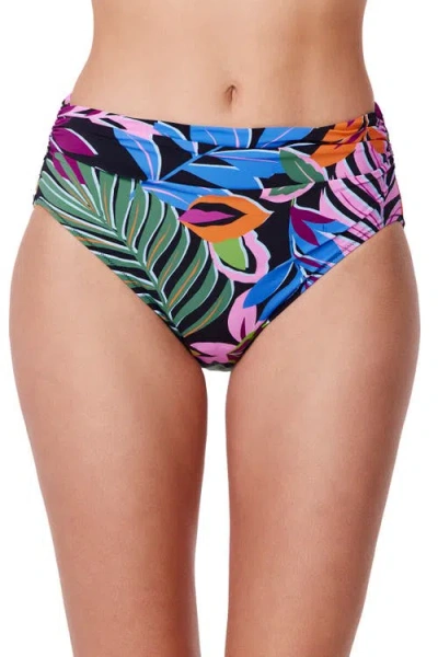 Profile By Gottex Costa Del Sol Shirred High Waist Swim Bottom In Multi