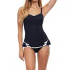 Profile By Gottex D-cup Scoop Neck Underwire Swimdress In Pro Belle Curve Black In Black