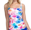 Profile By Gottex D-cup Scoop Neck Underwire Tankini Top In Splash In Multi