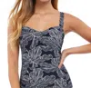 Profile By Gottex D-cup Shirred Underwire Tankini Top In Soiree In Multi